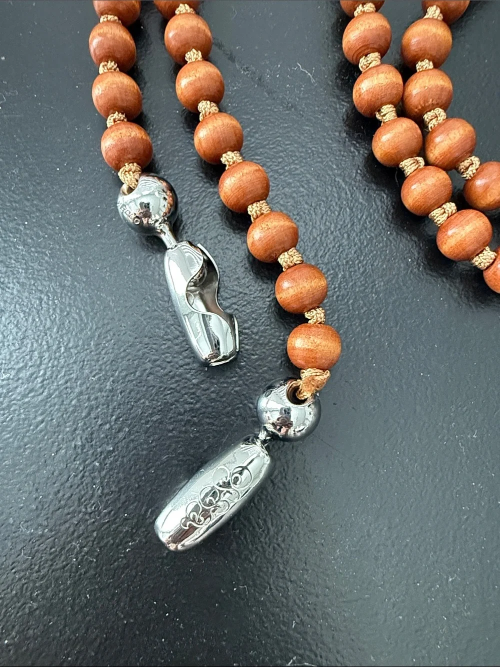 Ossa NEW CROSSBODY IPHONE CORD IN WOODEN BEADS BY OSSA